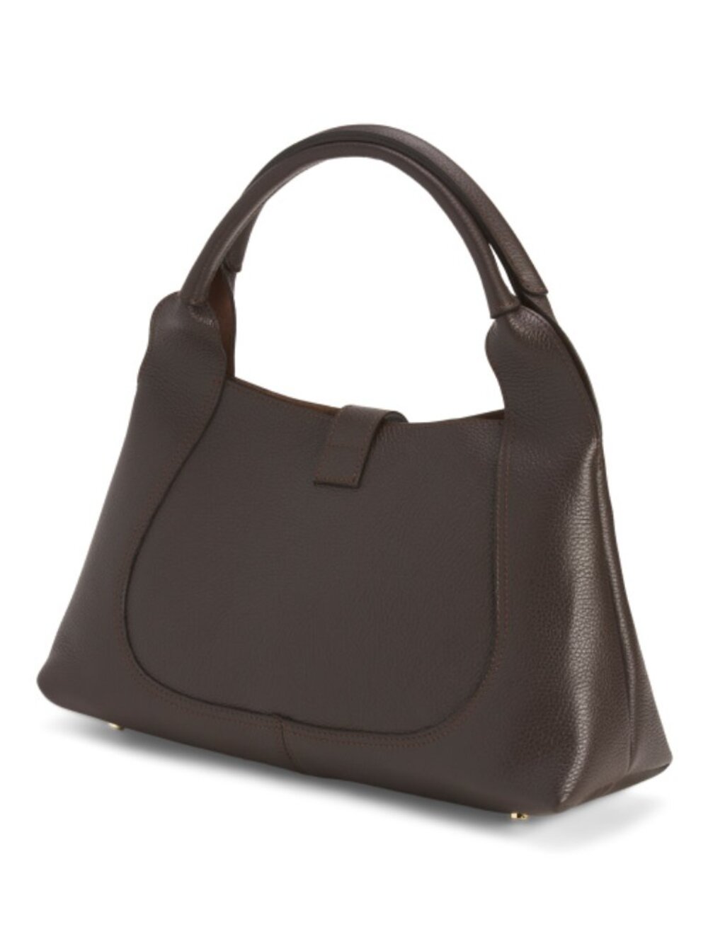 MARINA GALANTI Made In Italy Leather Shoulder Bag With Flap And Hook Lock Closur - Picture 3 of 4